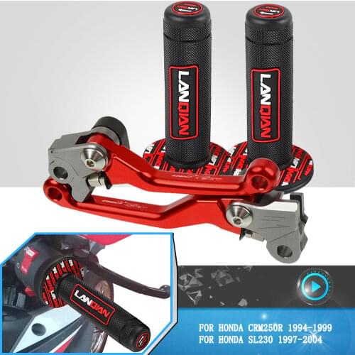 SL230 1997 1998 1999 2000 2001 2002 2003 2004 Motorcycle Foldable Clutch Brake Levers Handle Grip For Honda CRM250R 1994-1999