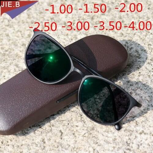 Occhiali Occhiali al titanio tungsteno Uomini Gatto Occhiali Da Vista Donne Fotocromatiche Finito occhiali miopia -1.00To-4.00