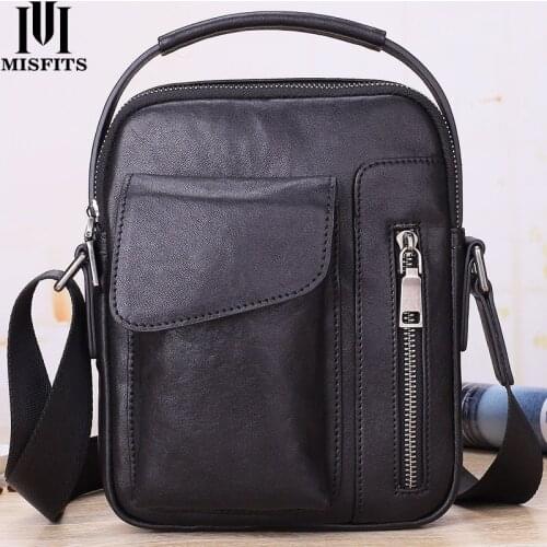 New Fashion Genuine Leather Shoulder Bag Small Messenger Bags Men Travel Crossbody Bag Handbags Men Bag