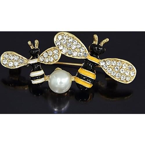 Utei Design Lovely Little Yellow Bee Brooch Amazing Women Clothes Accessories Broaches Pins