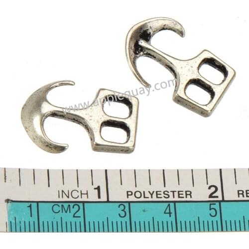 Diy hooks fit multi bracelets clasps toggles anchor antique silver 2 holes metal new fashion jewelry accessories 25*18*4mm 20pcs
