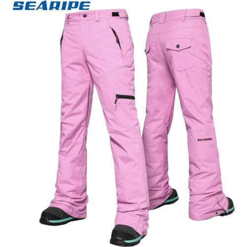 SEARIPE Ski Pants Women Outdoor High Quality Windproof Waterproof Warm Couple Snow Trousers Winter Ski Snowboard Pants Brand