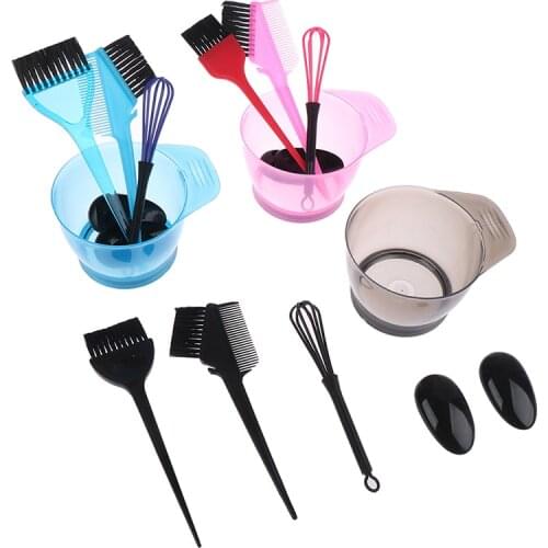 1 Set Hair Dye Color Mixer Hairstyle Hairdressing Styling Bowl Set With Ear Caps Dye Accessorie Brush