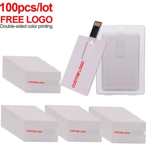 100pcs/lot Waterproof Super Slim Credit Card USB 2.0 Flash Drive 128GB pendrive 4GB 8GB 16GB 32GB bank card u disk free logo