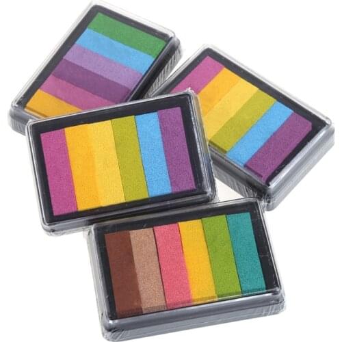 2021 New Rainbow Multicolor Ink Pad Oil Based for stamp Scrapbook Photo Album DIY Craft