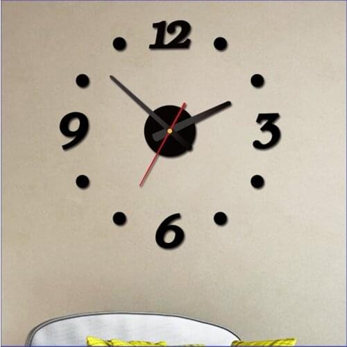 Acrylic Wall Clock digital Dot clock Simple Wall Sticker Clock DIY fashion clock