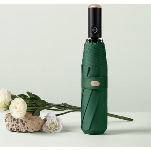 Safety rebound automatic umbrella wind resistant men and women folding umbrella dual-use umbrella sun protection UV umbrella