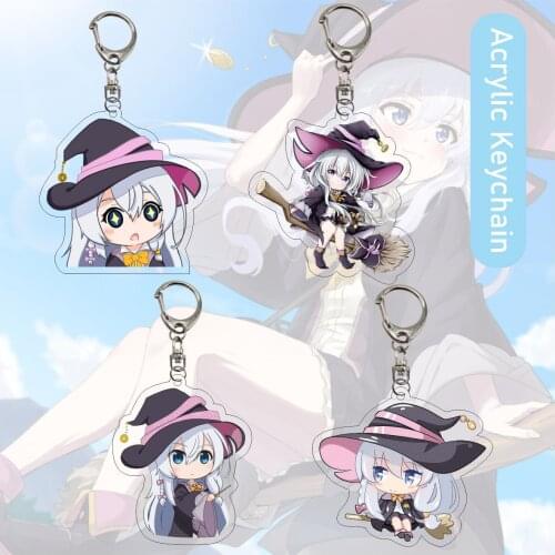 Witchs Journey Magic Witch Girl Irena Keychain Kawaii Cartoon Print Acrylic Figures Pendant Key Chain Bag Charm Key Ring Holder