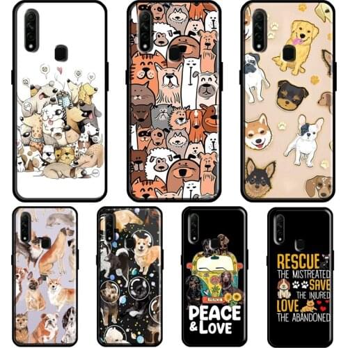 French Bulldog Beagle Dogs Pattern For OPPO Find X3 Pro A5 A9 A53 A31 2020 A1K A3S A5S A15 A52 A72 A83 A91 F5 Reno 2 Z Case