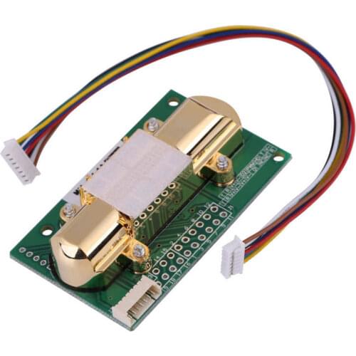 DC4-6V Button Switch NDIR Carbon Dioxide Sensor Module MH Z14A Serial Port PWM Analog Output 0-5000ppm Rotary Switch with Cable