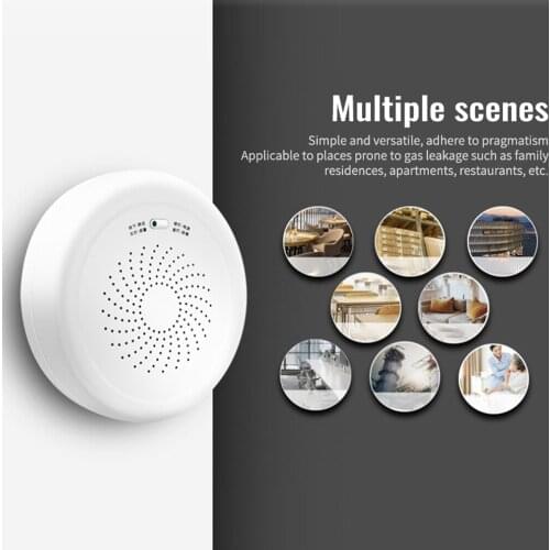 Smart Natgas Leak Detector Combustible Gas Alarm Sensor Home Alarm Device System Getway Required Work With Tuya Smart Life APP