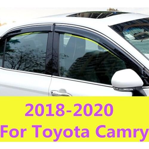 For Toyota Camry 8th Sedan 2018-2020 Car waterproof decorative strip sun visor special modified window rain eyebrow decoration