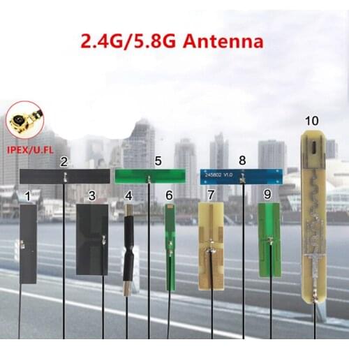 2.4g 5g 5.8g dual frequency antenna built-in FPC soft board antenna wifi Bluetooth PCB patch ipex U.FL antenna 12cm cable