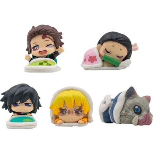 Anime Demon Slayer Figure Kimetsu No Yaiba Kamado Tanjirou Nezuko Agatsuma Zenitsu Figures PVC Model Collection Kid Gift Toy