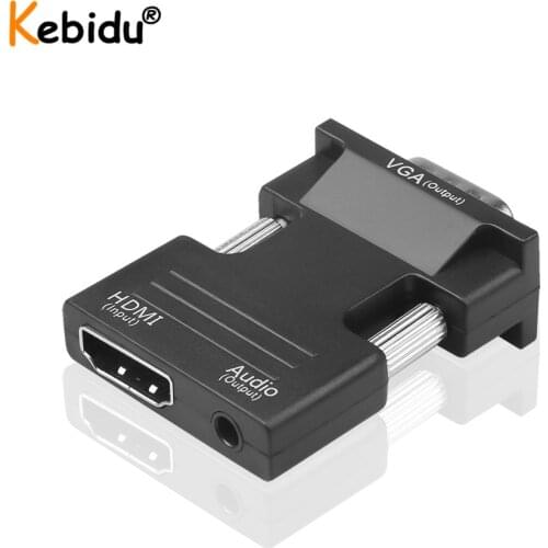 HDMI-compatible Female To VGA Male Converter With Audio Cable Adapter Support 1080P Signal Output Convertor For HDTV PS3