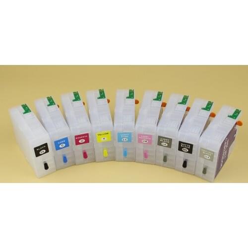 80ml 9 pieces/lot for EPSON Surecolor P800 Refillable Ink Cartridge with Permanent Chip, only stable in Europe