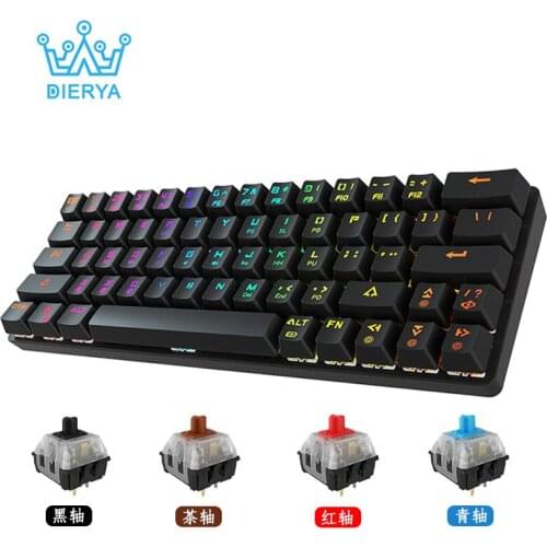 Kb63 key mechanical keyboard black green black tea axis Bluetooth wired dual-mode game computer peripherals