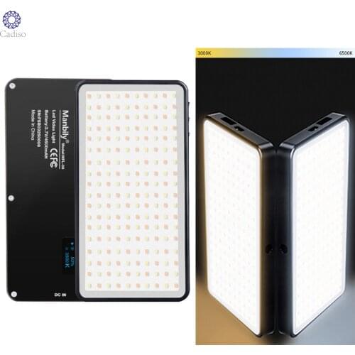 Cadiso Manbily MFL-06 Dimmable Mini LED Video Light on Camera DSLR Fill Light 180LED Photographic Lighting Lamp for Selfie Canon