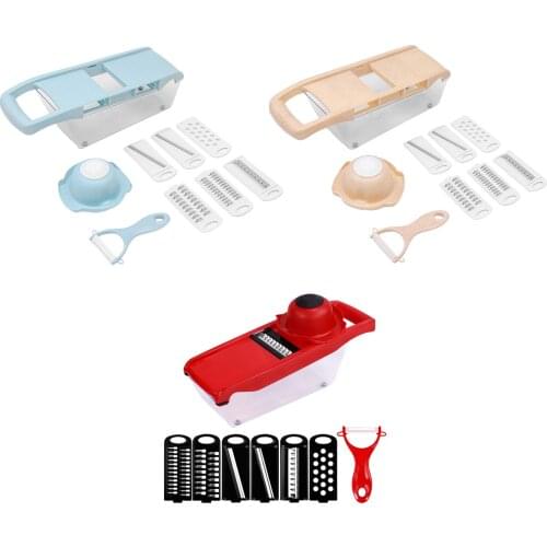 Kitchen Grater Vegetable Food Cutter Chopper Slicer Manual Food Shredder with 6 Changeable Blades