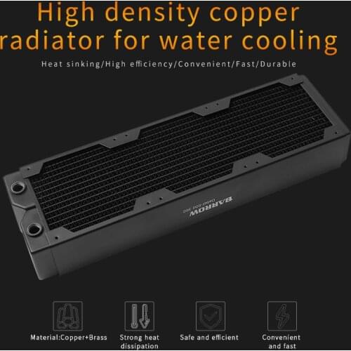 Barrow Computer Radiator Support 120MM Fan Water Cooling Tool CPU Overclocking Cooler Dabel-60d 360 60MM Thickness Red Copper