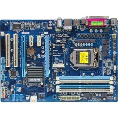 For Gigabyte GA-Z68P-DS3 Motherboard Z68P-DS3 Z68 LGA 1155 i3 i5 i7 DDR3 32G SATA3 ATX( 1155 H61 PLUS B75 H67 P67 Motherboard)