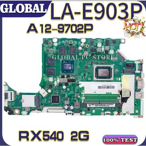 KEFU for laptop motherboard ACER AspireAcer Nitro 5 AN515 AN515-41 C5V08 LA-E903P motherboard mainboard test OK 100% work A12