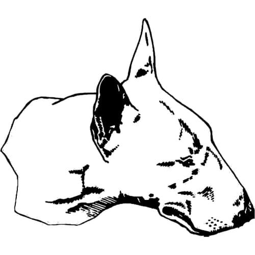 Brave Bulldog Cartoon Sticker High Quality Car Window Decoration Personality PVC Waterproof Decal Black/White, 18cm*16cm