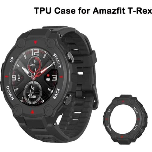 Soft TPU Protective Case For Amazfit T-Rex Pro Watch Protective Cover Shell Bumper Frame Protector for Huami Amazfit TREX A1918