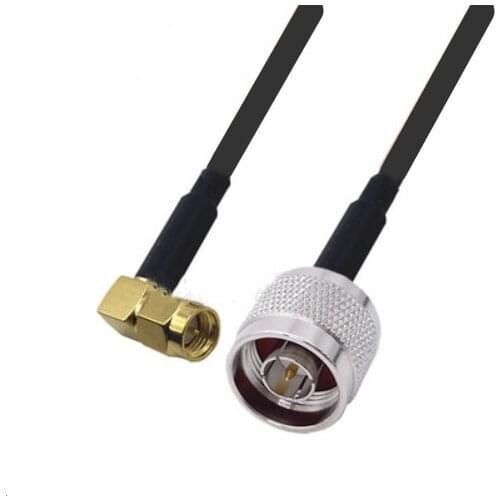 N Male to SMA Male Right Angle RF pigtail RG174 Jumper cable