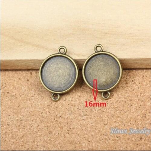 Wholesale 52 pcs Vintage Charms Round frames Pendant Antique bronze Fit Bracelets Necklace DIY Metal Jewelry Making