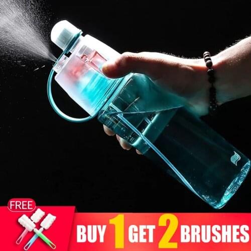 600ML 400ML Portable LeakProof Water Straw Spray Plastic Bottles girls Outdoor Sports Climbing Drinking Tumbler Travel Bottles