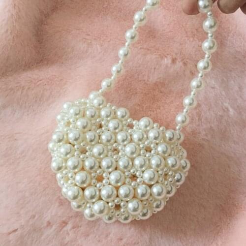 Love shaped shell bag fashion novice bag pearl bag party birthday gift handbag Mini in 2021