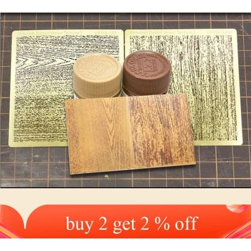 LIANG 0301+0302 Airbrush Stencil Wood Texture for 1/32 1/35 1/48 Scale Parts Model