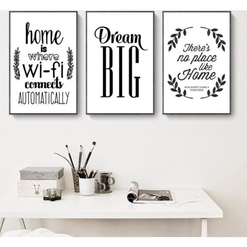 Creative Personality English Alphabet Black and White Modern Decorative Painting Apartment Painting Frameless Painting Core