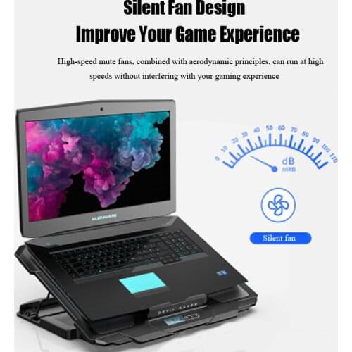 15.6 "Computer exhaust fan 17.3 Base folding laptop radiator Game computer base air-cooled mute height lifting bracket