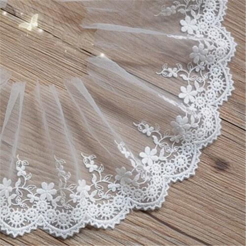 3Yds/lot Width 10cm New paper white cotton mesh lace Handmade diy skirt curtain decoration lace edge accessories SC715