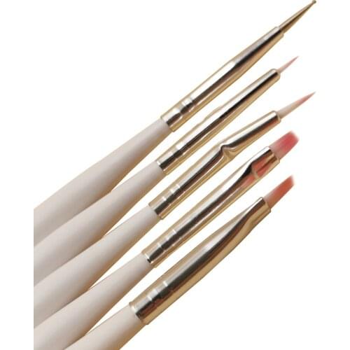 5PCS Manicure Brushes Set For Nail Art Painting Brushes Dotting Design Manicure Nail Brush Kit Gel Varnishes Tools