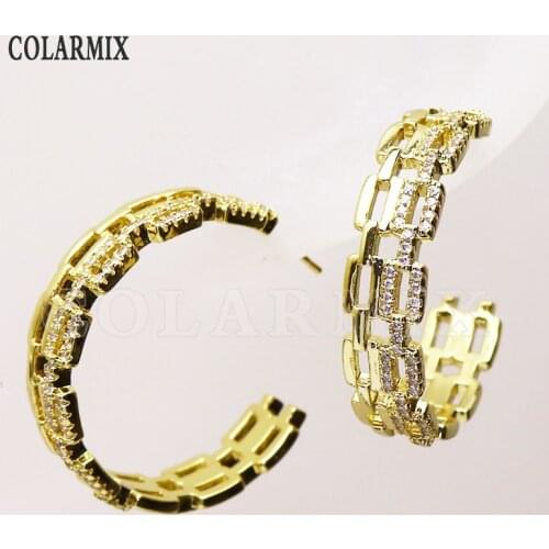 8 Pairs Hoop earrings New design Geometric Hoop earrings women jewelry Crystal hoop stud earrings Gift for women jewelry 8149