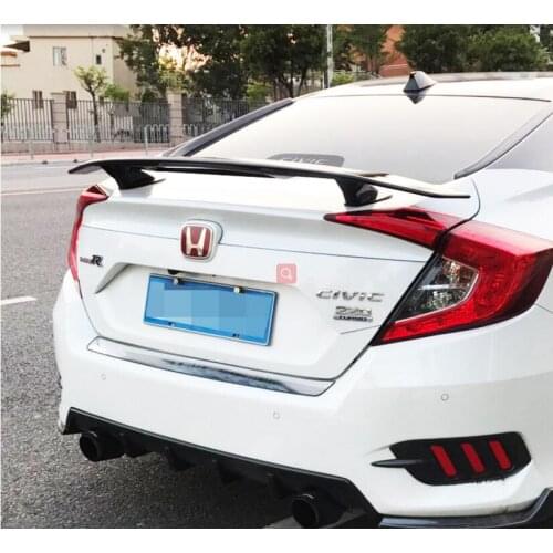 ABS Paint Car Rear Wing Trunk Lip Spoilers Fits For Honda Civic 4 door sedan 2016 2017 2018