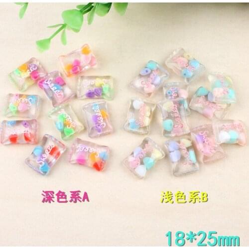 10pcs 18*25mm Sweet crystal candy resin food charms and girl jewelry making accessories DIY cream mobile phone shell materials
