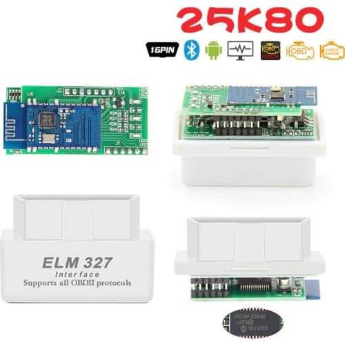 Super Mini ELM327 V1.5 Bluetooth PIC18F25K80 ELM 327 V 1 5 OBD2 Auto Diagnostic Tool Support J1850 Protocols Car Accessories