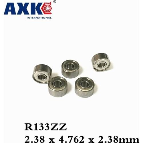 Axk 10pcs Abec-7 Z3v3 3/32x3/16x3/32 Inch R133zz 2.38x4.762x2.38mm Deep Groove Ball Bearing