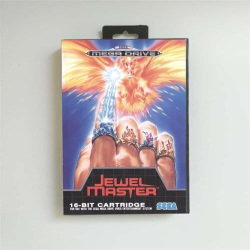 Jewel Master - EUR Cover With Retail Box 16 Bit MD Game Card for Sega Megadrive Genesis Video Game Console