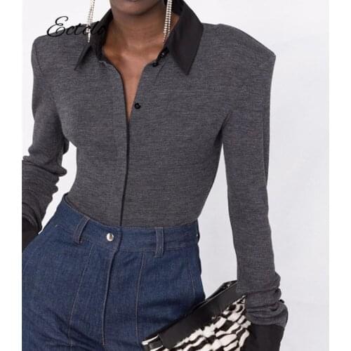 Ectclo Women's Knitted T-shirts