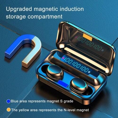 F9-5C TWS Wireless Blutooth 5.0 Earphone Noise Cancelling Headset HD Stereo Sound Music In-ear Earbuds For Android IOS Phone