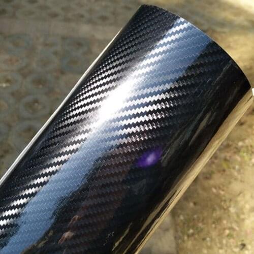 Good Ultra Glossy Carbon Fiber Vinyl Car Wrap Film Bubble Free For Car Sticker Laptop Skin Phone Cover Motorcycle Vehicle Decal