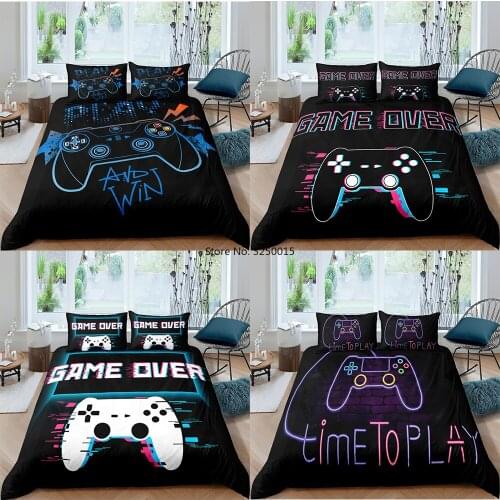 2/3pcs Luxury 3d Digital Game Printing Bedding Set 1 Quilt Cover + 1/2 Pillowcases US/EU/AU Size Twin Double Full Queen King