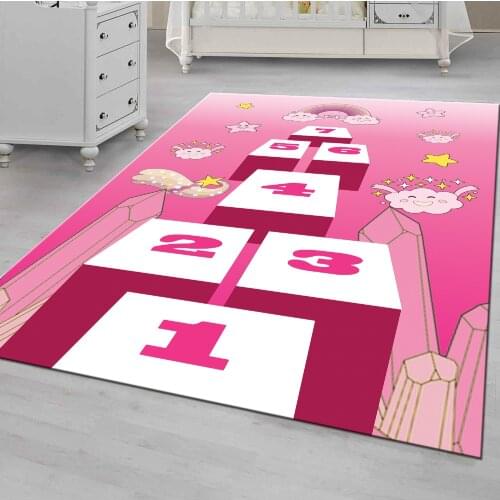 CLOUD AND HOPSCOTCH Patterned Carpet ,Non Slip Floor Carpet,Teens Carpet,Turkish Rug