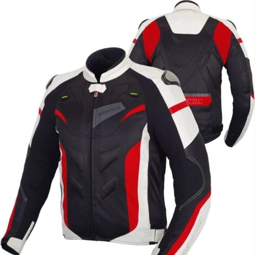 BENKIA Motorcycles Summer Racing Riding Jacket Motocross Motorbike Breathable With Protective Gear Moto Riding Biker Jacket Coat