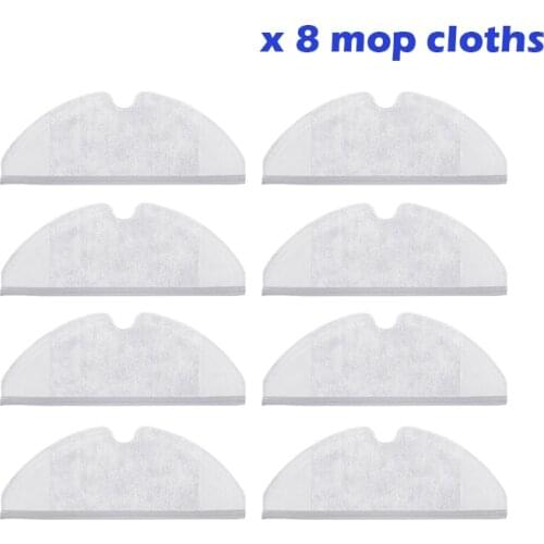 8pcs Washable mop cloth pads for XIAOMI Generation 2 roborock S50 S51 Vacuum cleaner mop accessories dust cleaning cloth mop